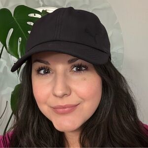 PUMA Black Performance Baseball Cap Adjustable Strapback Monochrome